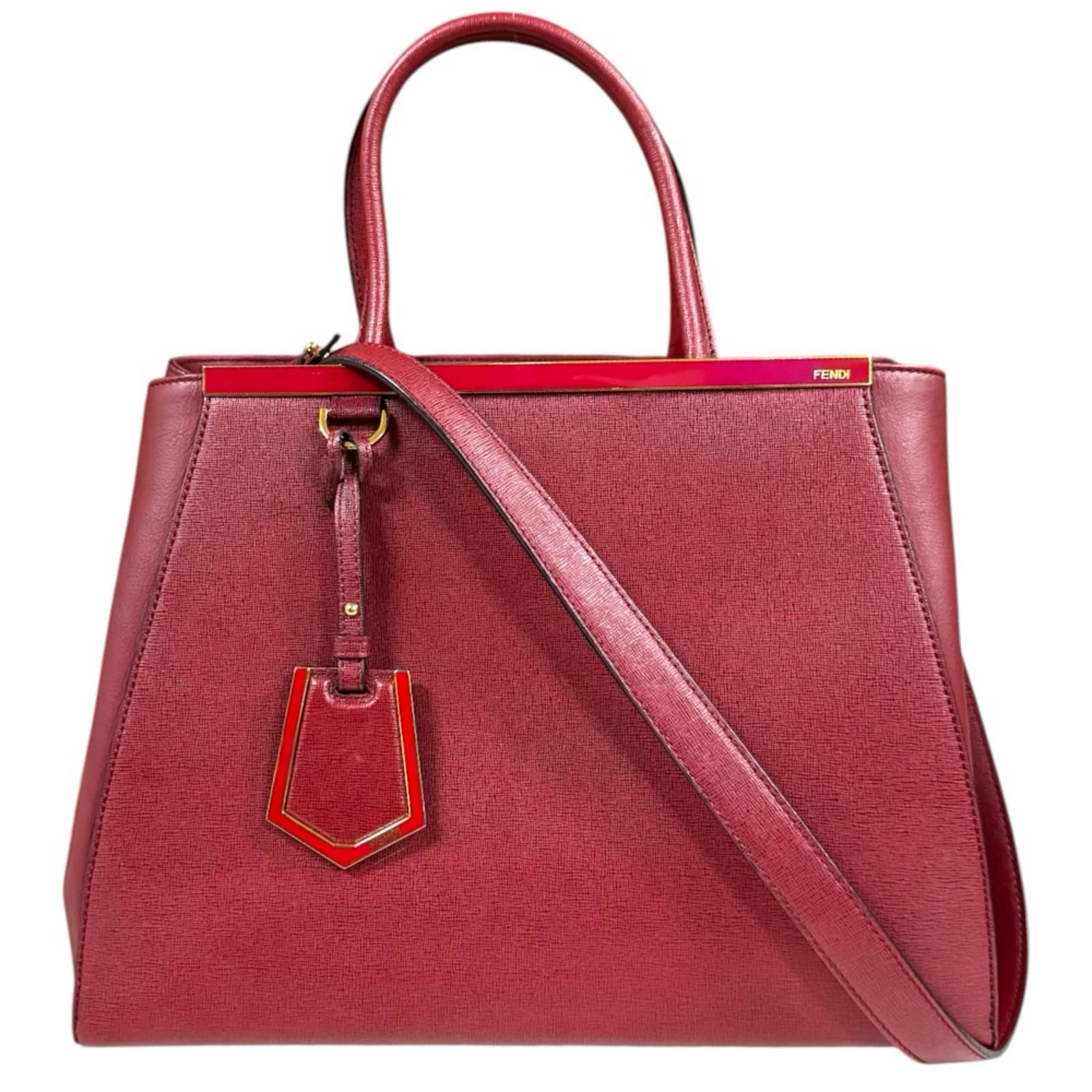 1円 □美品□ FENDI フェンディ レザー 2WAY クロスボディ