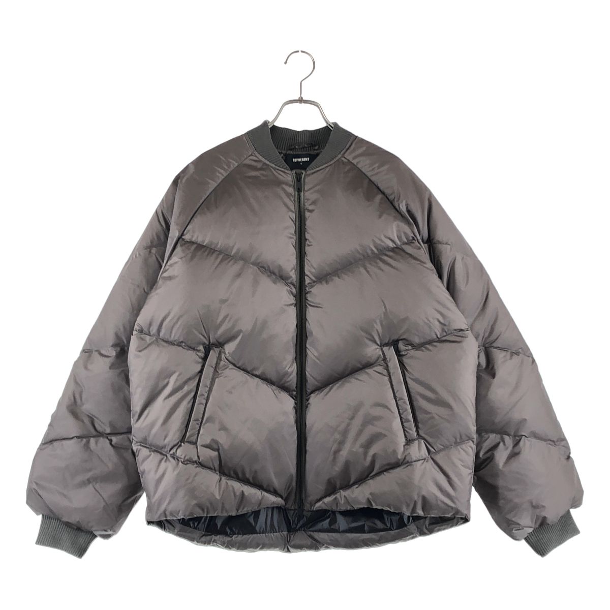 【新品】  REPRESENT / リプレゼント | DOWN BOMBER JACKET / ダウン ボンバージャケット | M | グレー | メンズ 新品】 REPRESENT / リプレゼント | DOWN BOMBER JACKET / ダウン