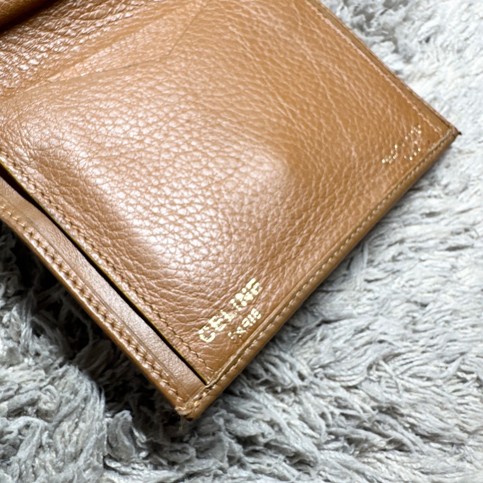 CELINE セリーヌ 二つ折り財布 ヴィンテージ マカダム柄 がま口 レザー
