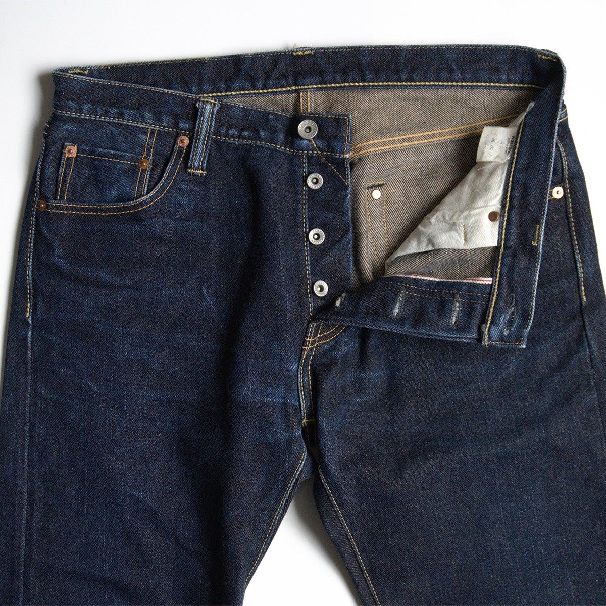 雰囲気抜群/濃紺】IRON HEART【LOT 666-19L 19oz HEAVY DENIM】36×34