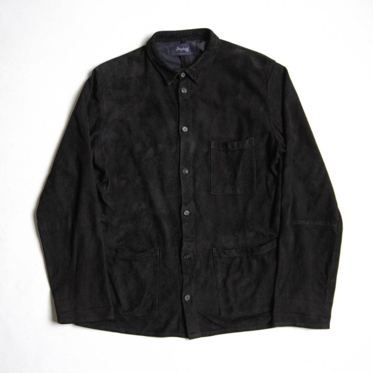bergfabel Over shirt バーグファベル オーバーシャツ 50 希少】bergfabel【LEATHER WORKER SHIRTS】50 スウェード レザー