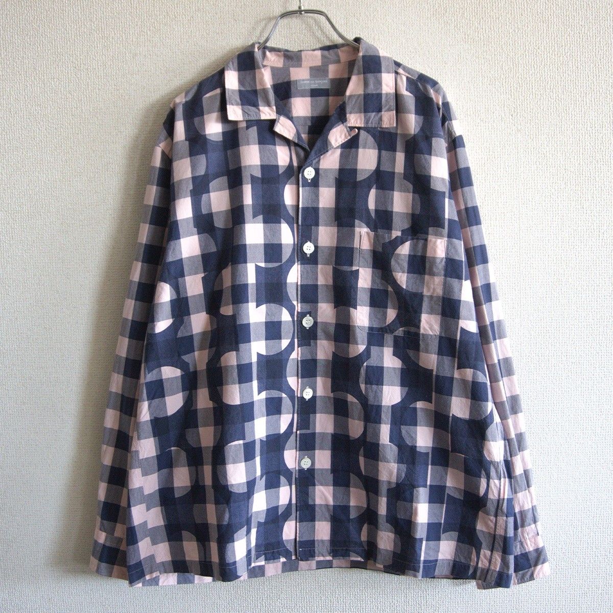 名作アーカイブ コムデギャルソンオム AD2001 オープンカラーシャツ 00s/アーカイブ】COMME des GARCONS HOMME【オープンカラー シャツ