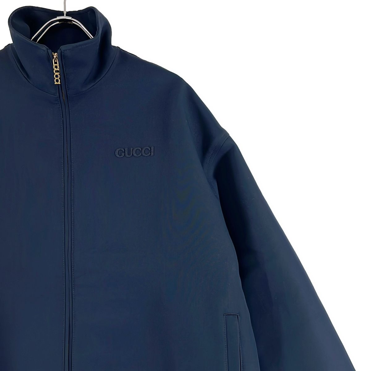 美品】 GUCCI / グッチ | ギャバジン ロゴ ジップアップジャケット