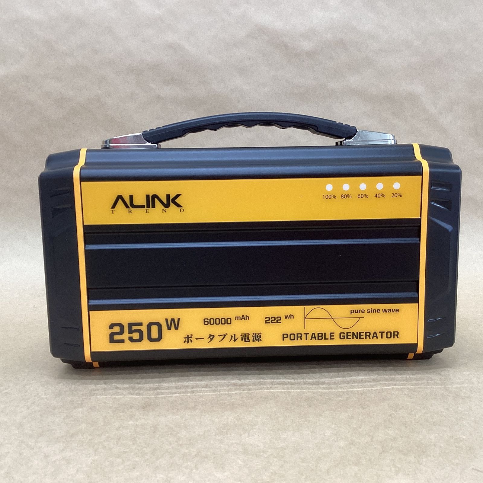 Alink Trend ポータブル電源 250W 60000mAh 大容量 AC/USB出力 防災 キャンプ 非常用電源