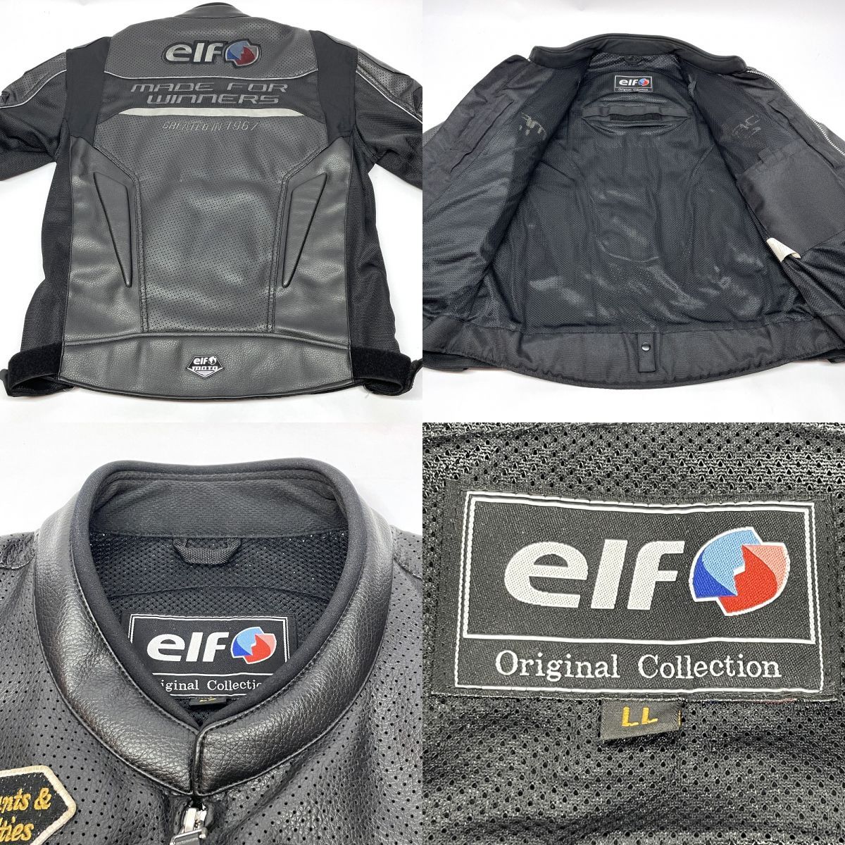 elf エルフ ライダースジャケット バイクジャケット アウター LLサイズ