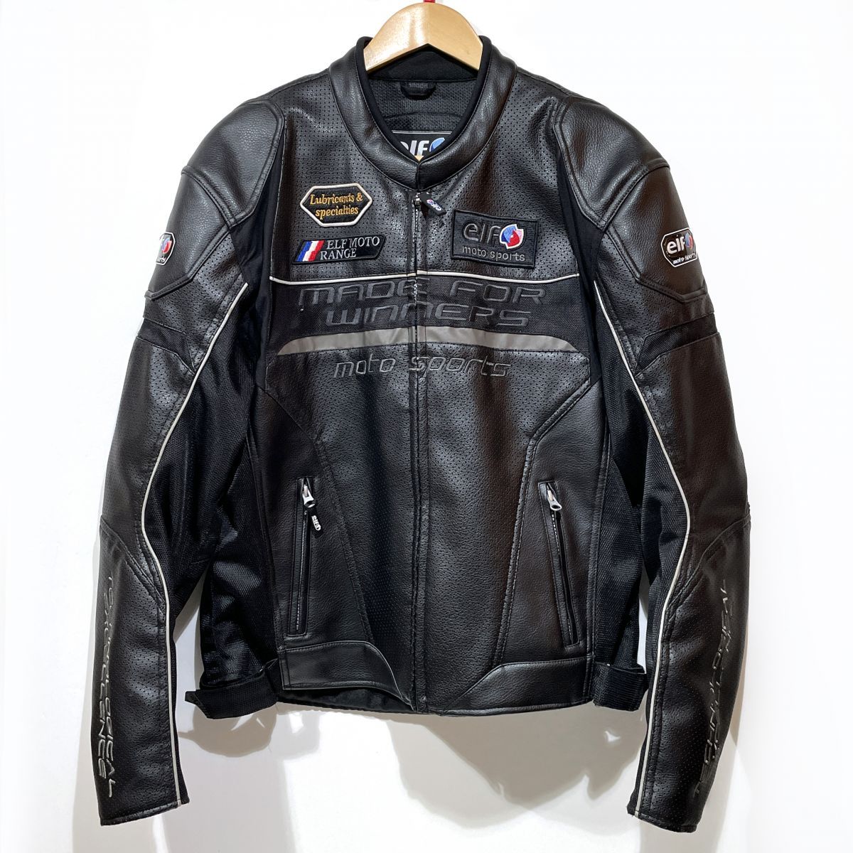 超美品 elf moto sports バイクライダージャケット　LL elf エルフ ライダースジャケット バイクジャケット アウター LLサイズ