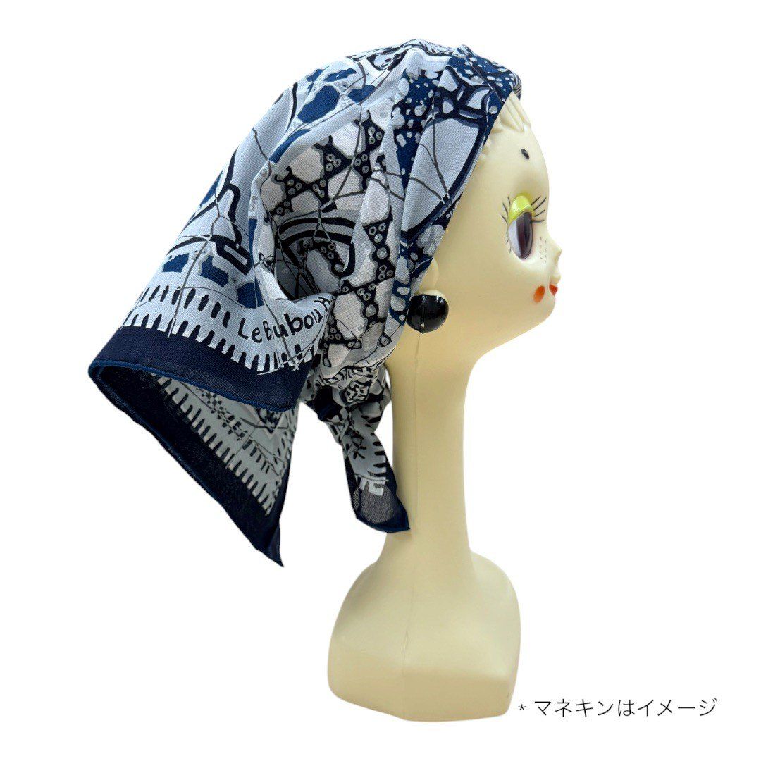 新品未使用】 エルメス カレ65 Le Boubou H スカーフ ネイビー メンズ