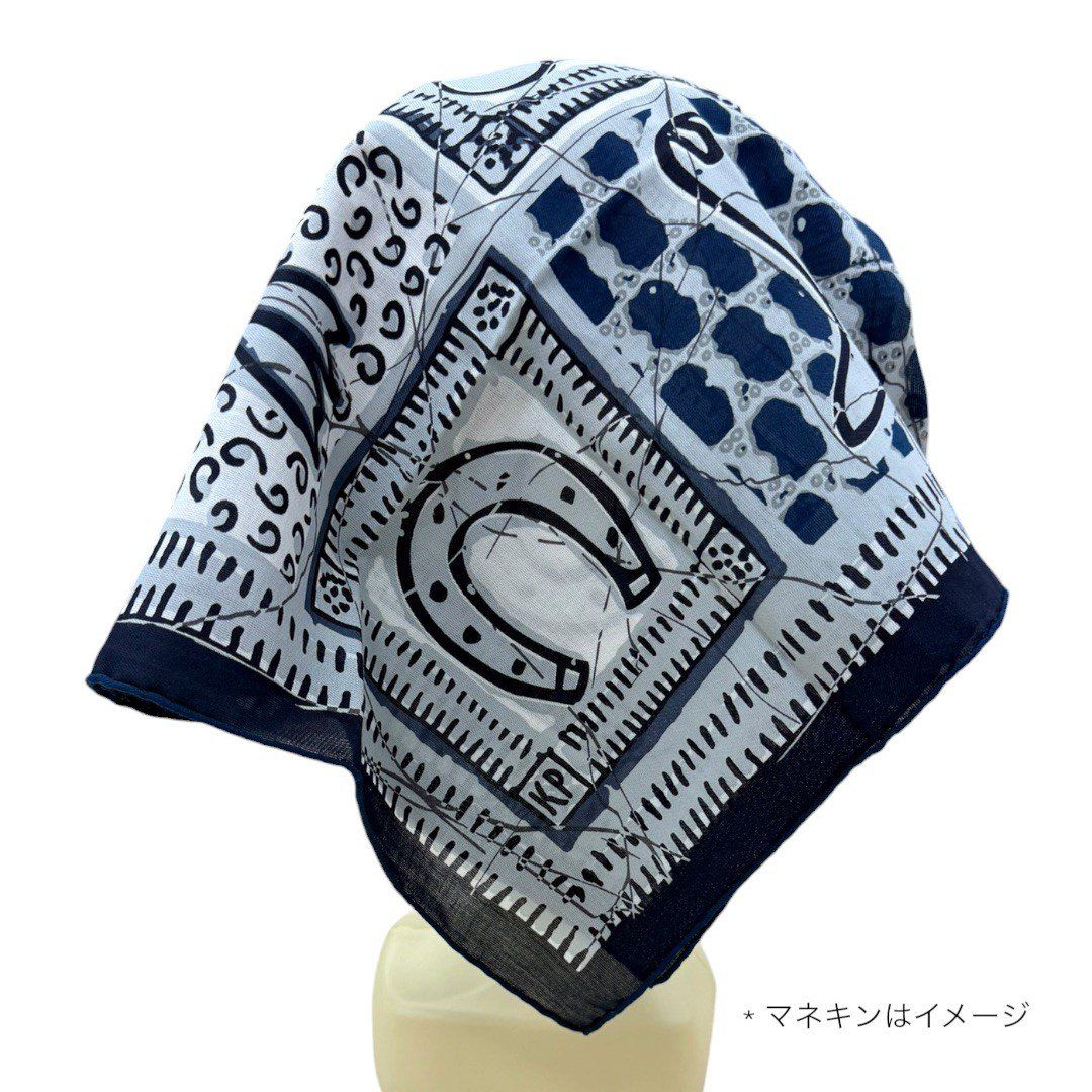 新品未使用】 エルメス カレ65 Le Boubou H スカーフ ネイビー メンズ
