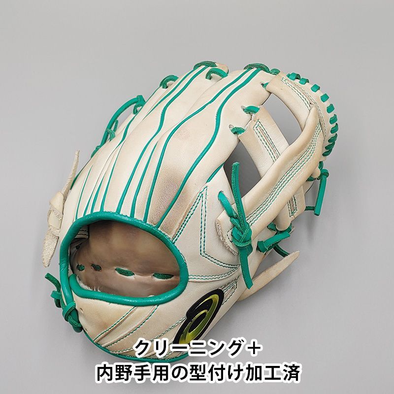 軟式グローブ クリーニング済み 】 アシックス 軟式グローブ / 内野手用 型付け済み
