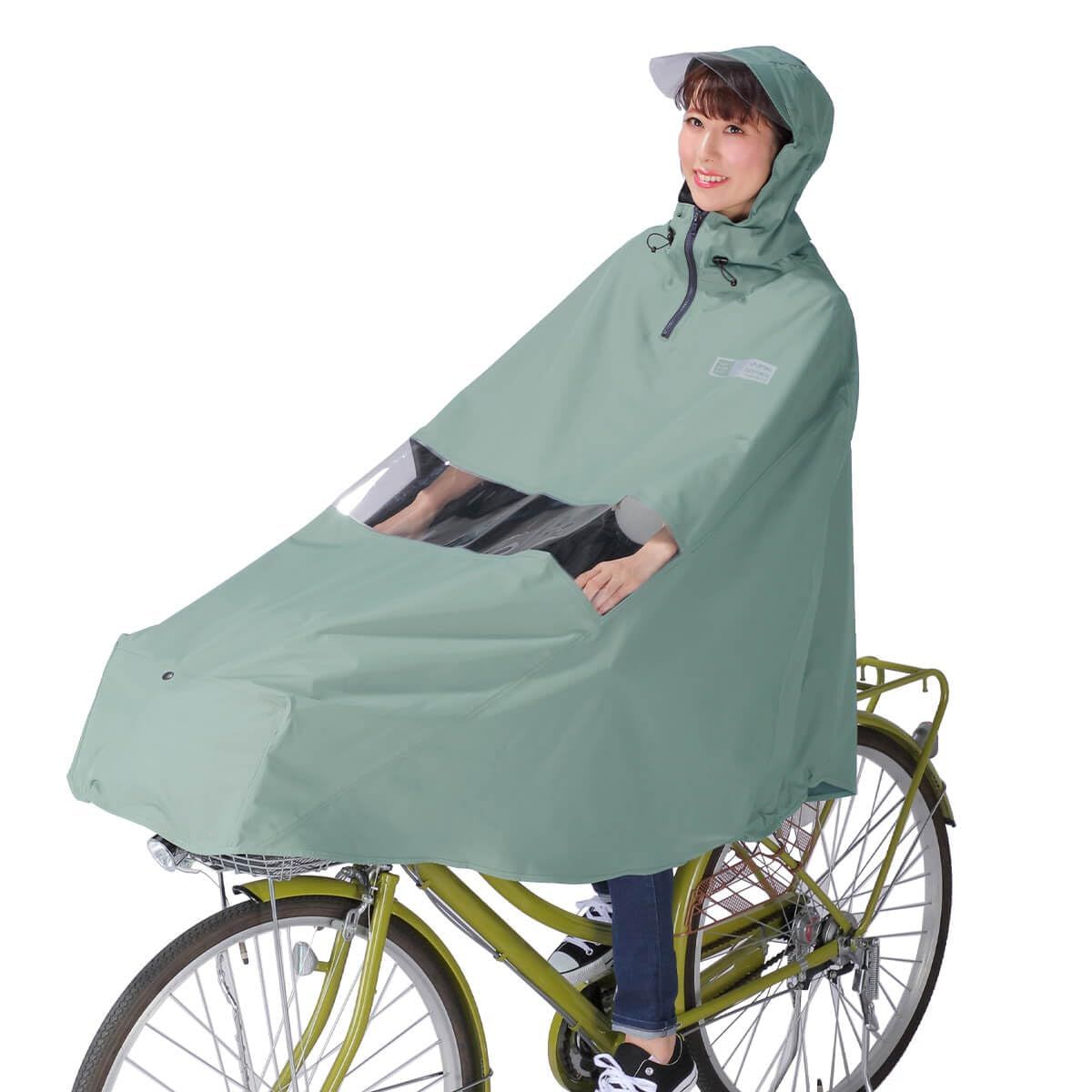 新品 [マルト] レインコート 自転車 ポンチョ ソフトバイザー付き 自転車屋さんのポンチョ noble(ノーブル) D-3POPG ベビーブルー