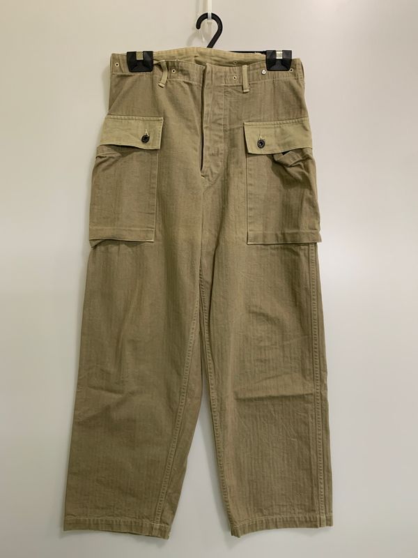中古品】 WAREHOUSE ウエアハウス MILITARY HERRINGBONE MONKEY PANTS