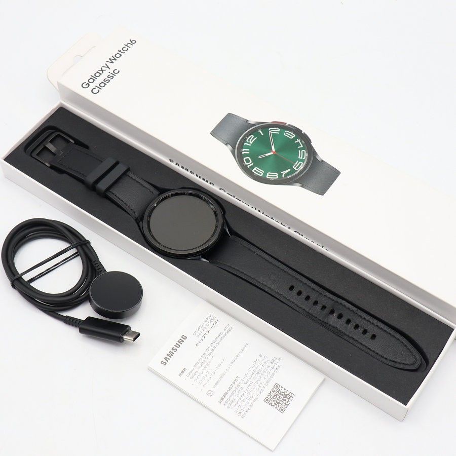 【美品】SAMSUNG Galaxy Watch6 Classic 47mm SM-R960NZKAXJP ブラック スマートウォッチ サムスン ギャラクシーウォッチ クラシック 本体 22,253円