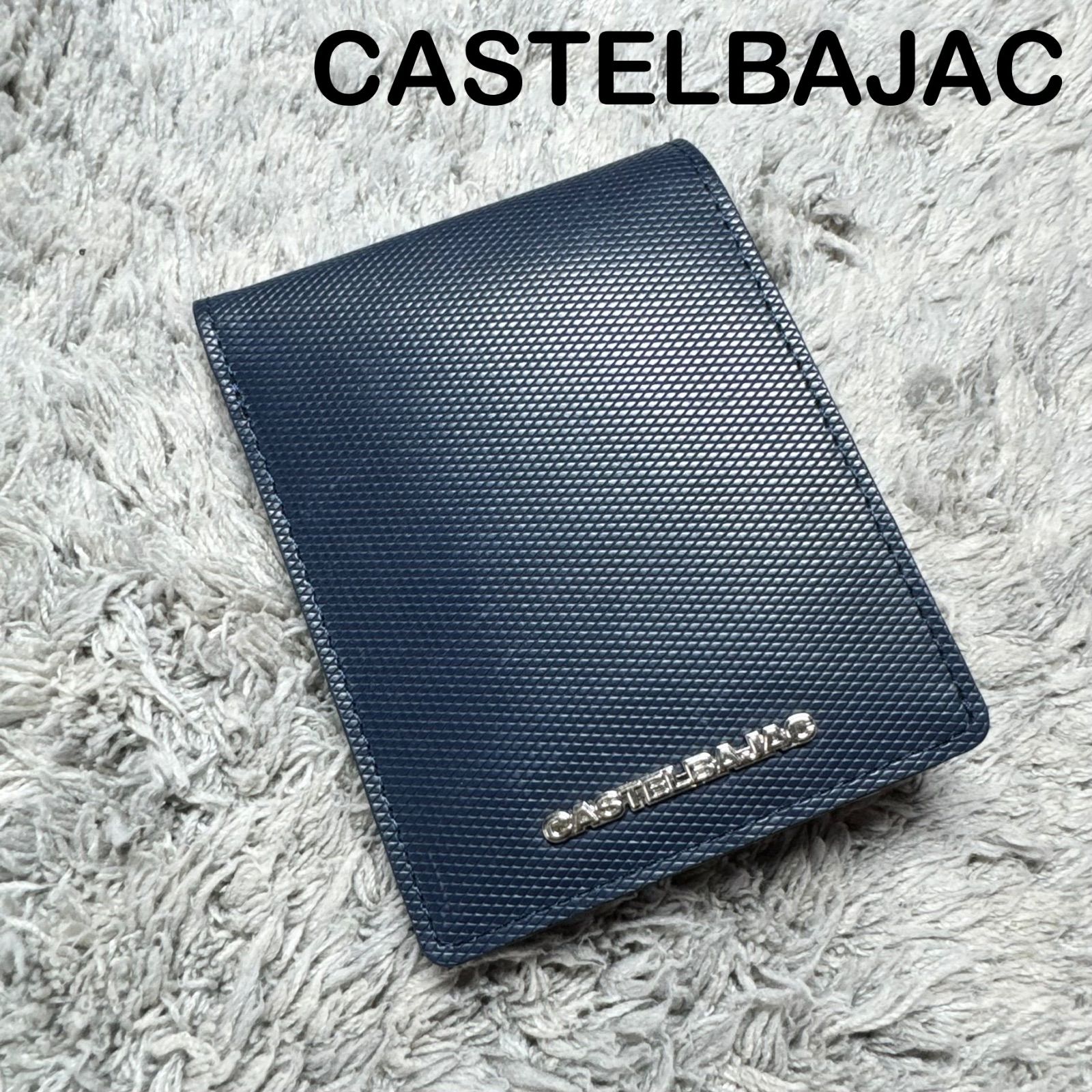 CASTELBAJAC カステルバジャック 二つ折り財布 ネイビー レザー - メルカリ