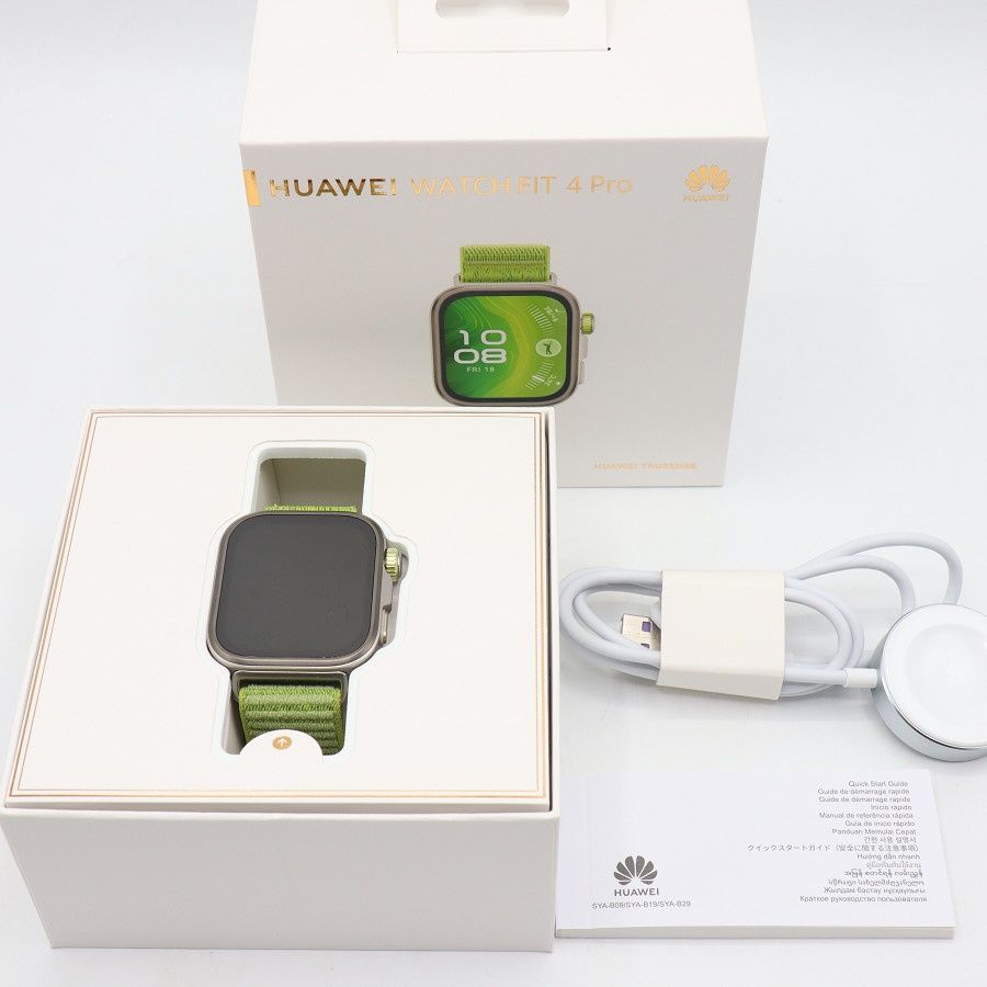 【美品】HUAWEI WATCH FIT 4 Pro SYA-B29 グリーン スマートウォッチ ファーウェイウォッチ 本体