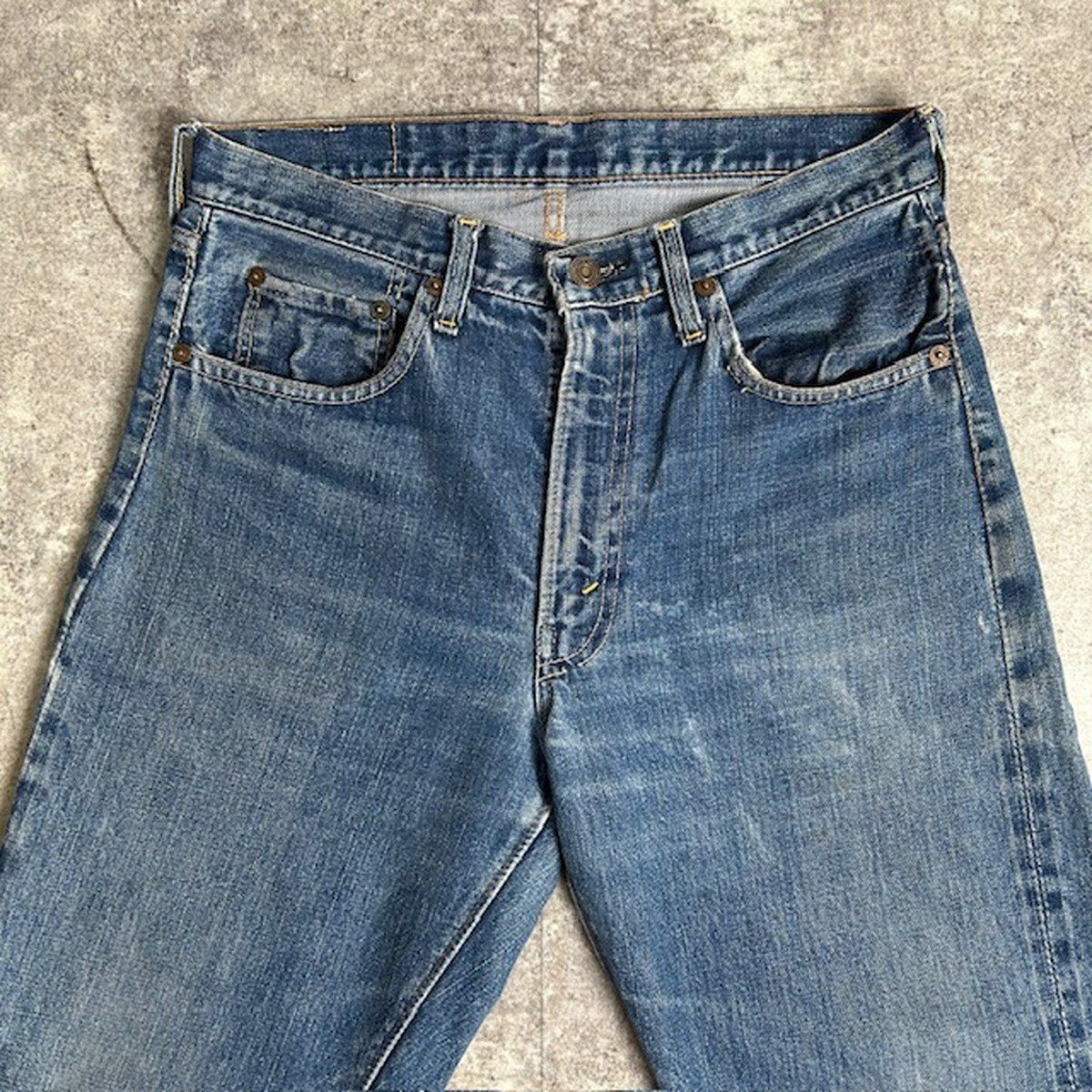 LEVI'S リーバイス 60's 70's  505 SCOVILL BIG-E W30程 不均等V ヴィンテージ  USA 耳付き バックポケット裏シングル LEVI'S リーバイス 60's 70's 505 SCOVILL BIG-E W30程 不均等V