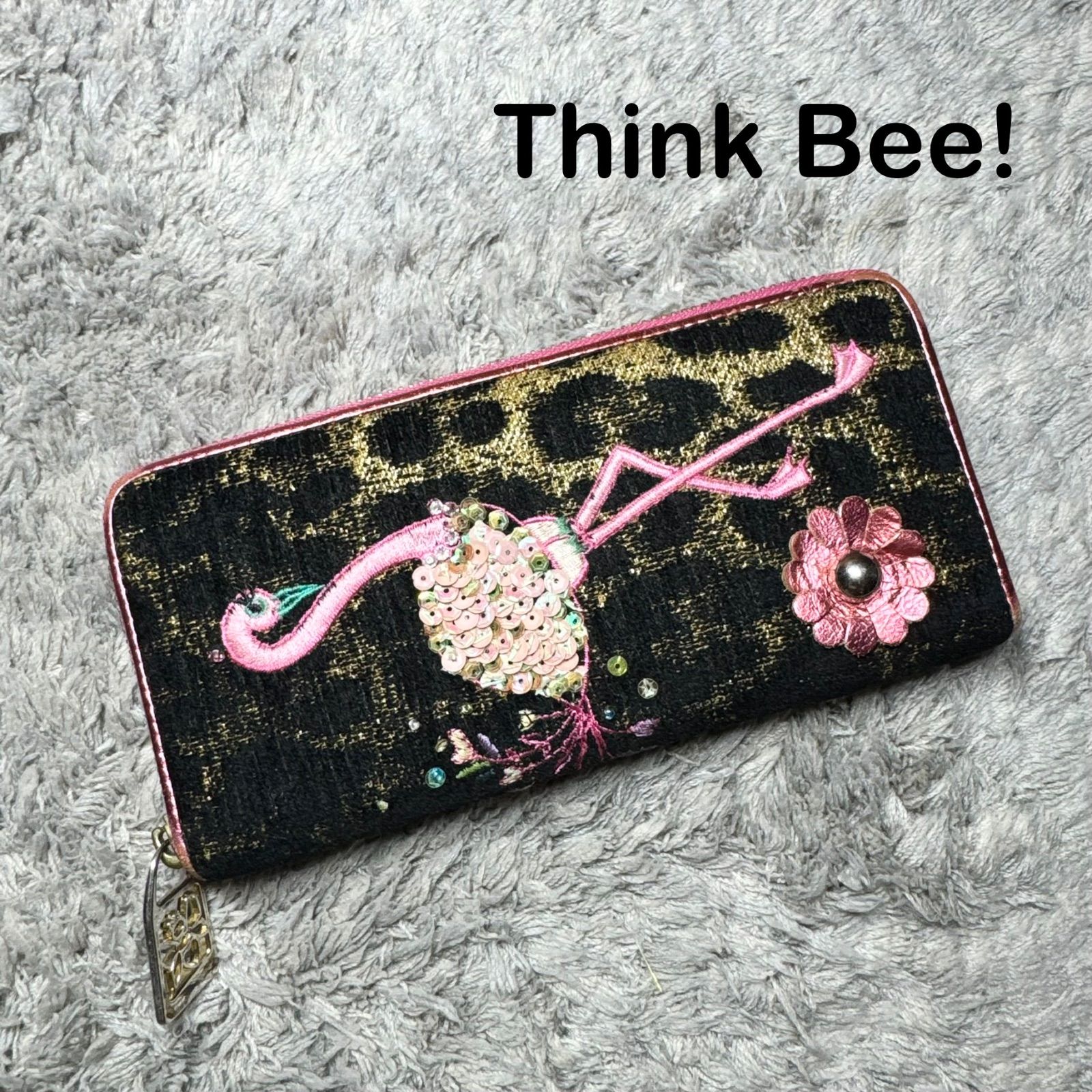 Think Bee! シンクビー 長財布 フラミンゴ ロングウォレット ラウンド