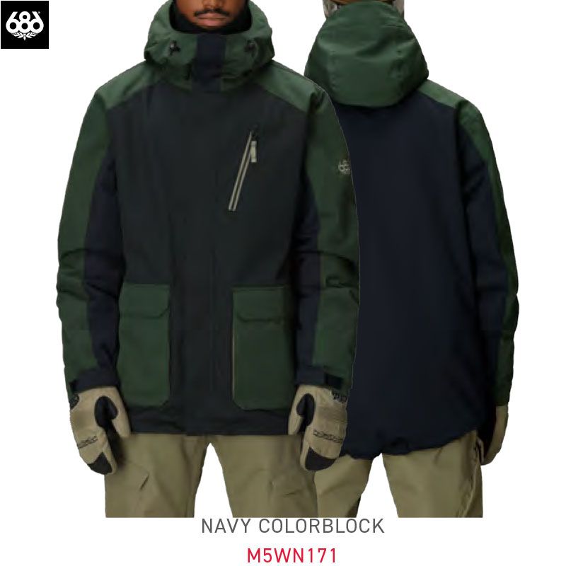 Lサイズのみ スノーウェア ジャケット メンズ 25-26 686 Nightline Insulated Jacket スノーボード スキー スノボ NIGHTLINE INS JK NVCB