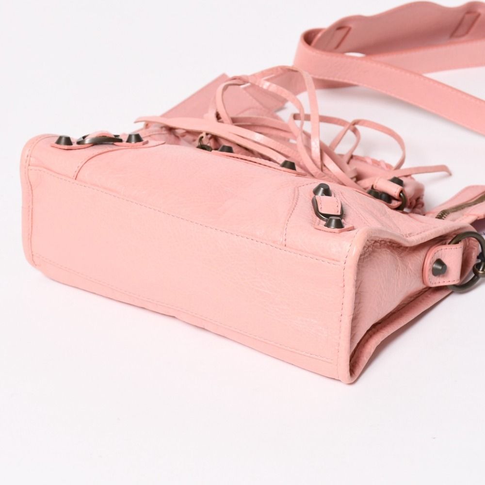 バレンシアガ クラシックミニシティ ピンクレザー ハンドバッグ 極美品 BALENCIAGA バレンシアガ ハンドバッグ Classic Mini City Bag