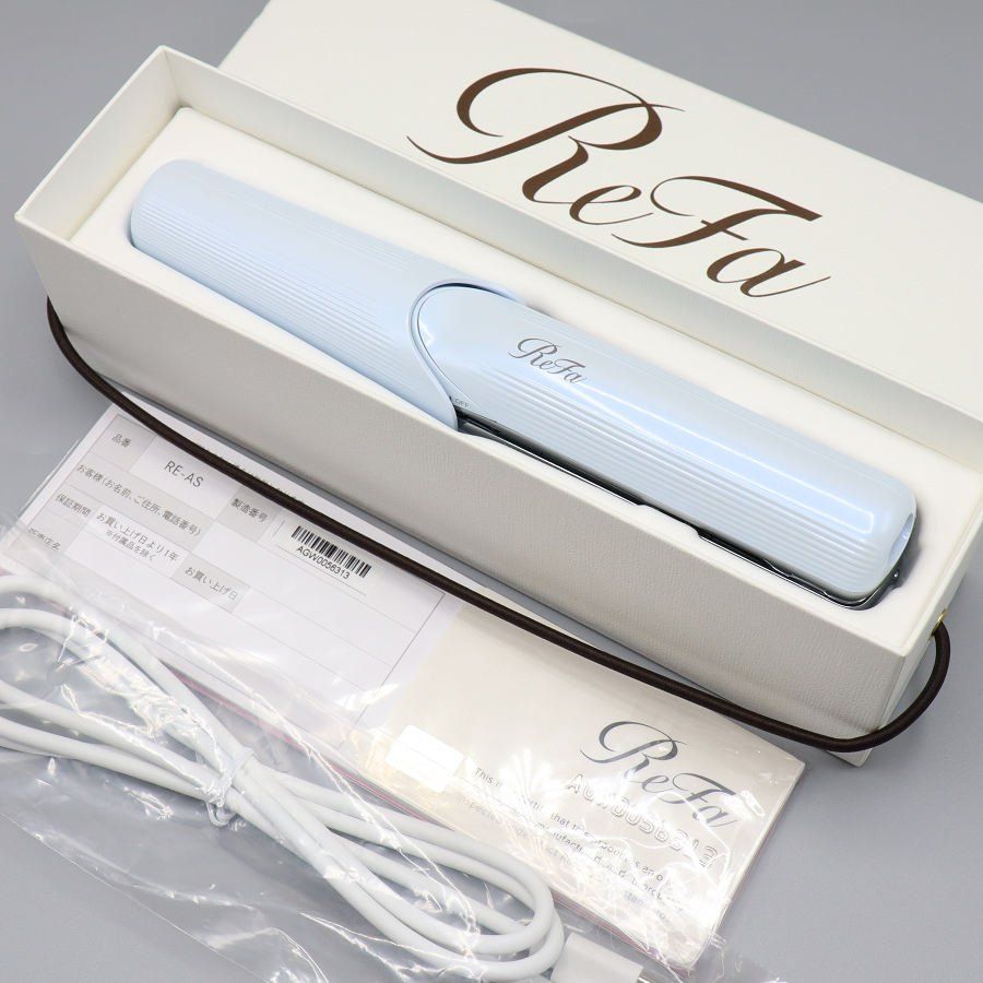【美品】MTG ReFa FINGER IRON ST RE-AS-02A ホワイト リファフィンガーアイロンST ヘアアイロン 本体