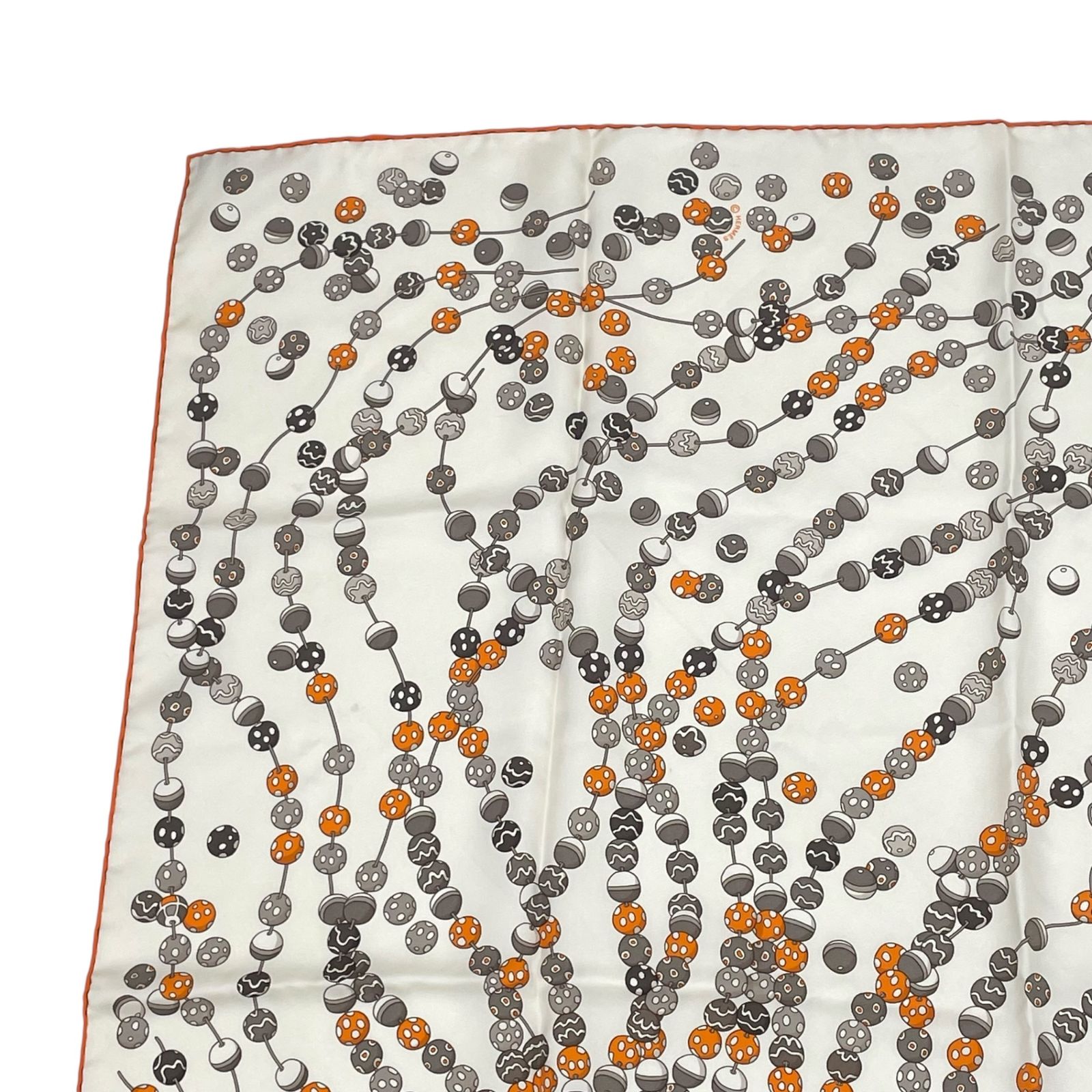 極美品 HERMES エルメス シルク カレ90 スカーフ Dancing Pearl