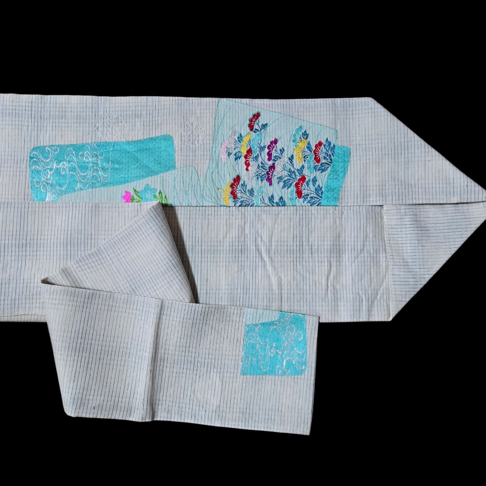 アンティーク夏名古屋帯 絽 撫子 桔梗 萩 - メルカリ