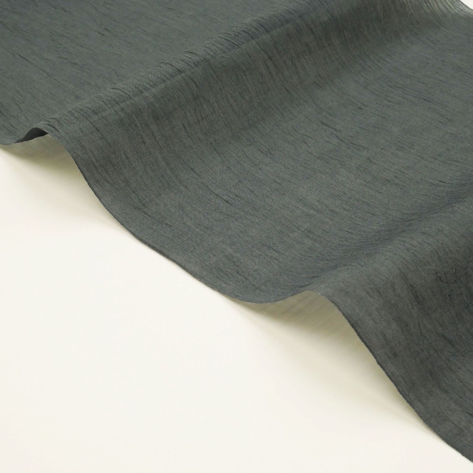 小千谷縮】｜新品｜未仕立て｜小千谷ちぢみ｜本麻｜反物｜夏物｜藍墨茶