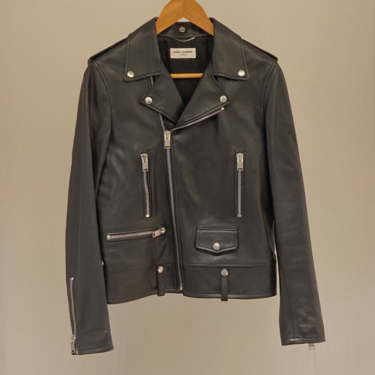 SAINT LAURENT PARIS(サンローラン・パリ)　クラシックモーターライダースレザージャケット　397290　Y5YA1　サイズ46　ブラック