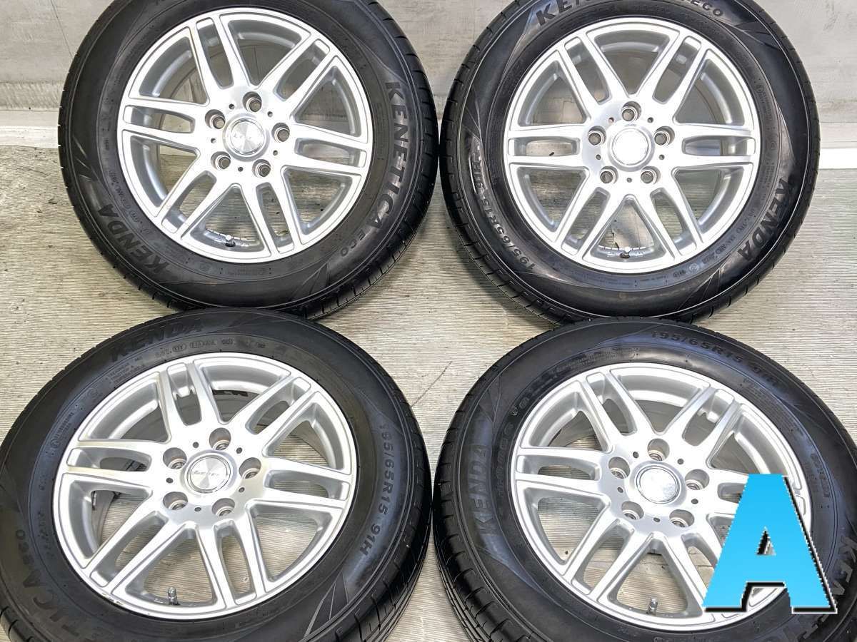 195/65R15 ケンダ ケネティカ　エコ 　 レーベン 15x6.0 43 114.3-5穴 中古タイヤ サマータイヤ ホイールセット 4本セット s15260514036