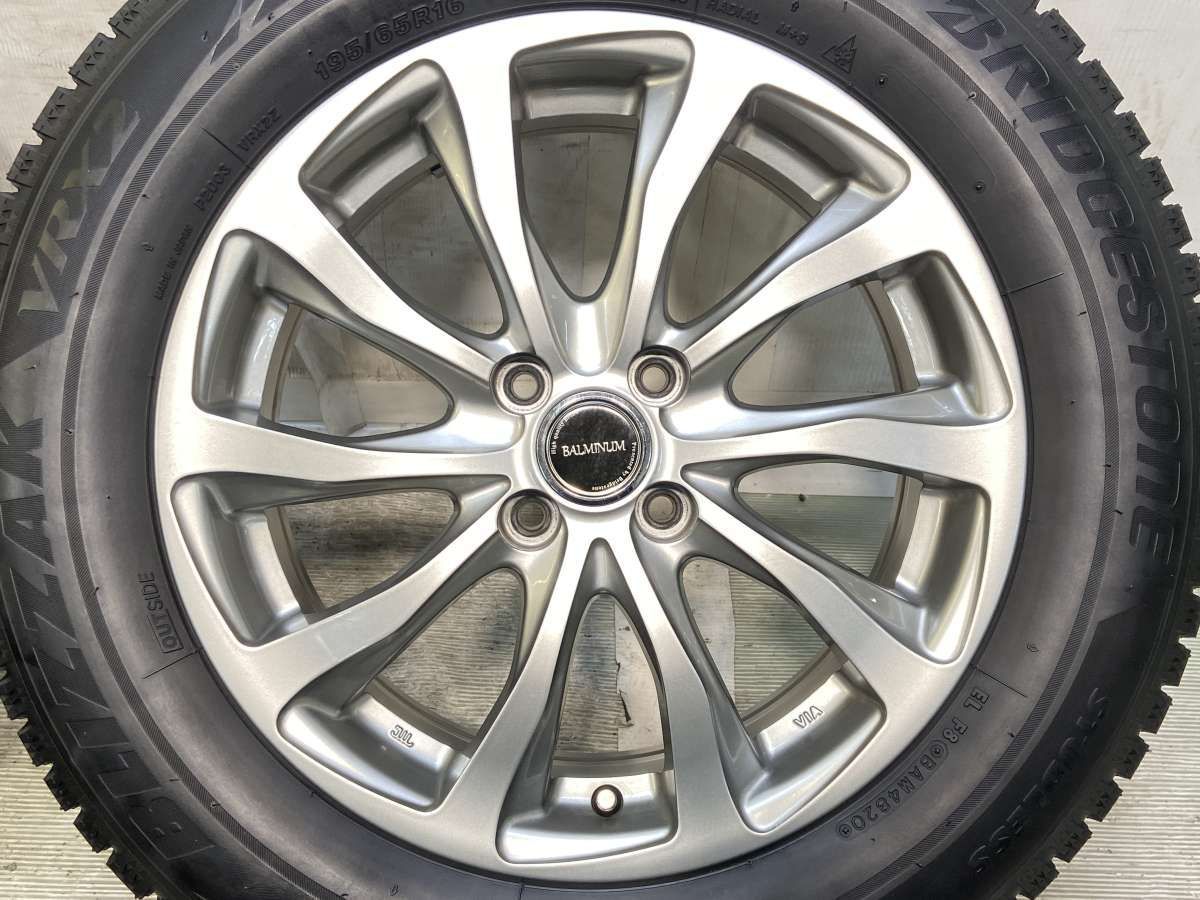 195/65R16 ブリヂストン ブリザック VRX2 BALMINUM 16x6.0 40 100-4穴