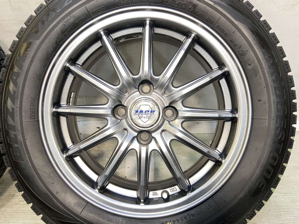 175/65R15 ブリヂストン ブリザック VRX2 ZACK 15x5.5 43 100-4穴 中古