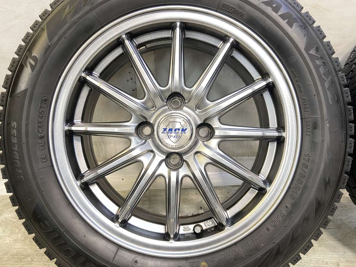 175/65R15 ブリヂストン ブリザック VRX2 ZACK 15x5.5 43 100-4穴 中古