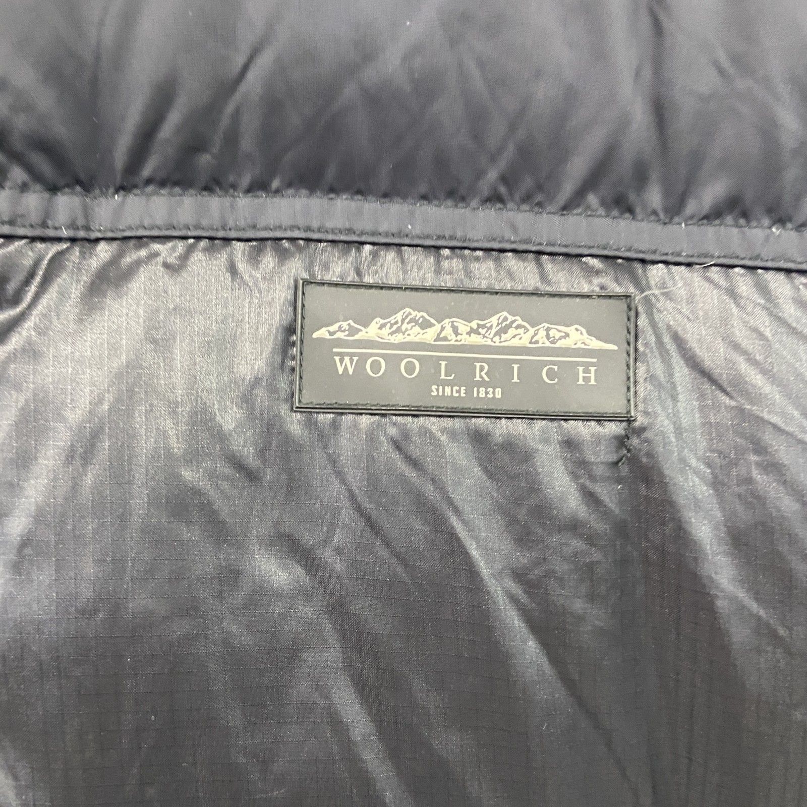 90s WOOLRICH ウールリッチ フルジップダウンベスト 素材切り替え ワン