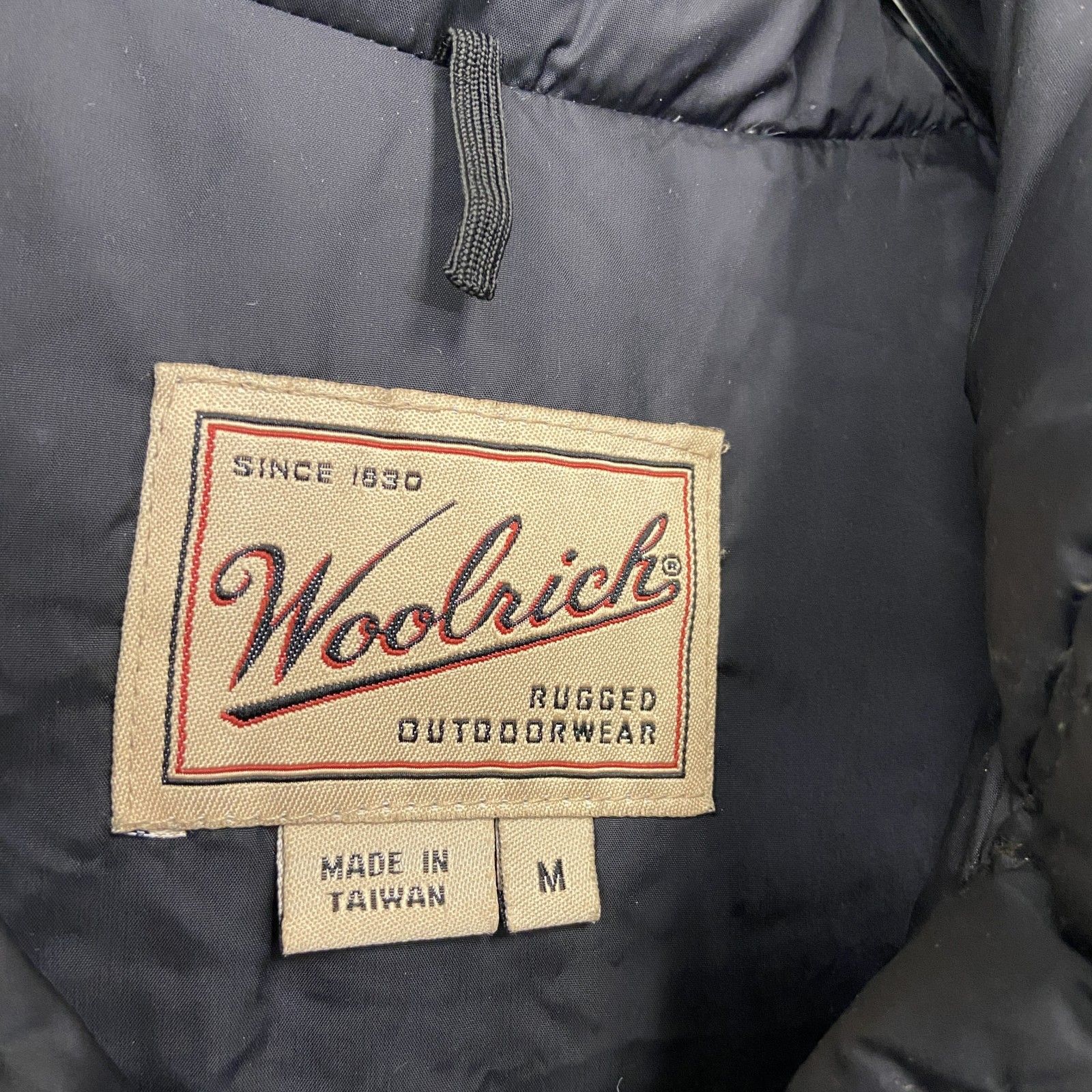 90s WOOLRICH ウールリッチ フルジップダウンベスト 素材切り替え ワン