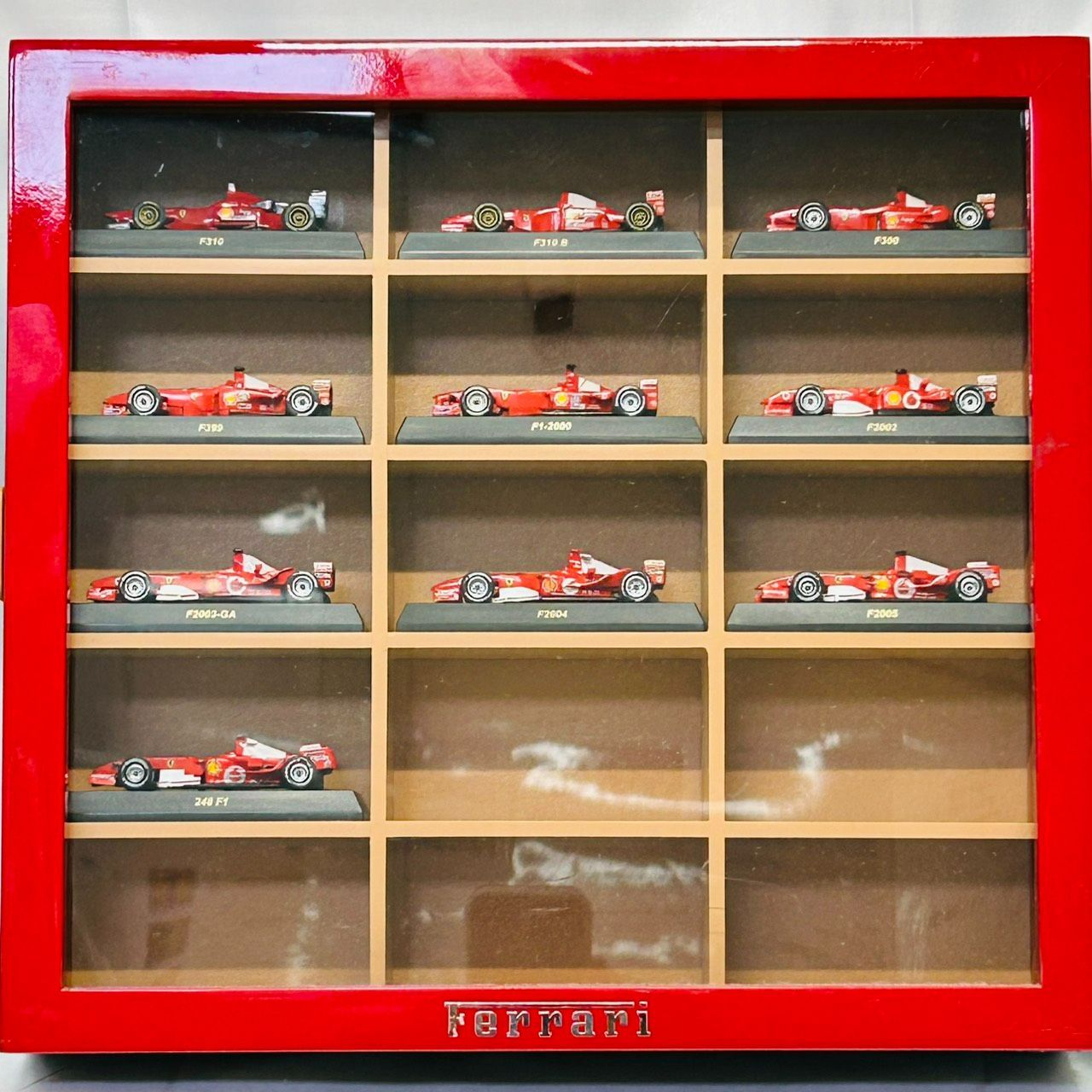S【保管品】京商KYOSHO 黄金期 1/64フェラーリフォーミュラカーモデルコレクション10台 オリジナルケース付き