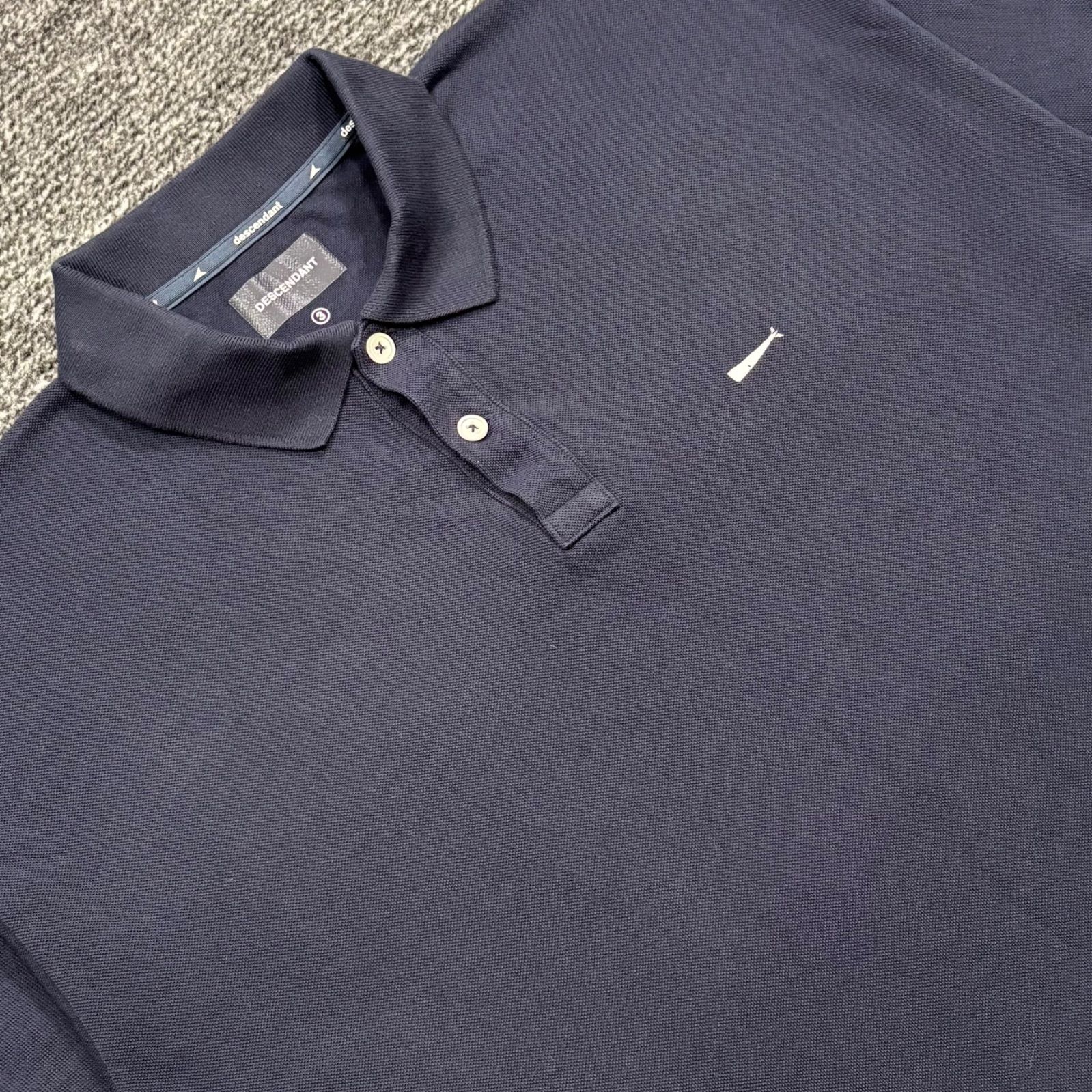 極美品 DESCENDANT CACHALOT POLO SS NAVY 3 ディセンダント 