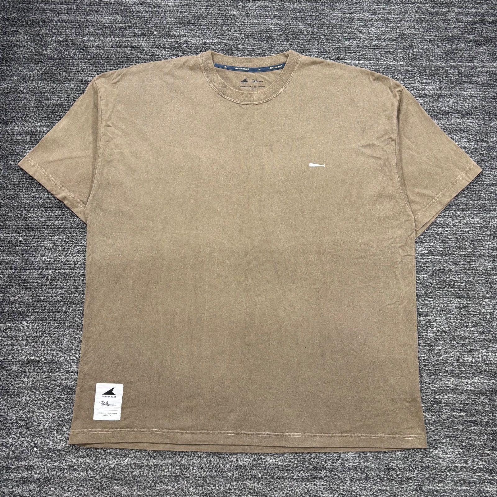 美品 DESCENDANT Ron Herman PIGMENT DYE CACHALOT SS OLIVE 4 ディセンダント ロンハーマン ピグメントダイ Tシャツ オリーブ