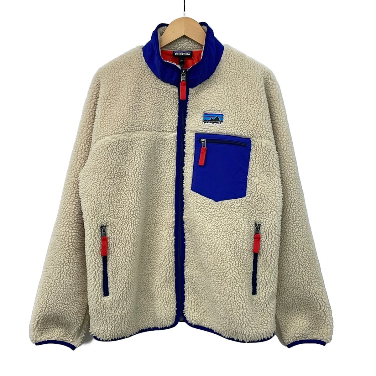Patagonia(パタゴニア) ブルゾン サイズL メンズ - アイボリー×ブルー 