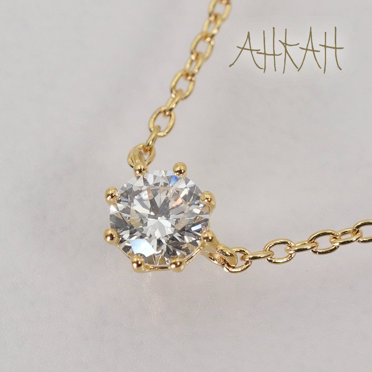 アーカー ソルティア ダイヤ ネックレス 0.15ct K18/24-1567