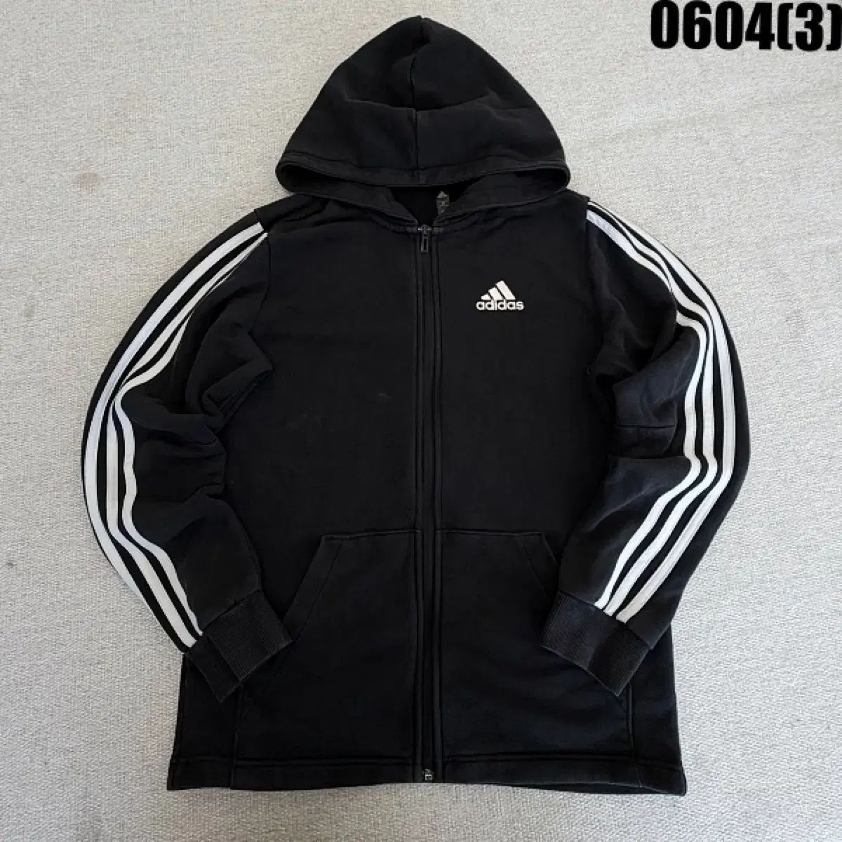 アディダス ジップアップ adidas トレーナー スウェット 3本線 M 2XL 