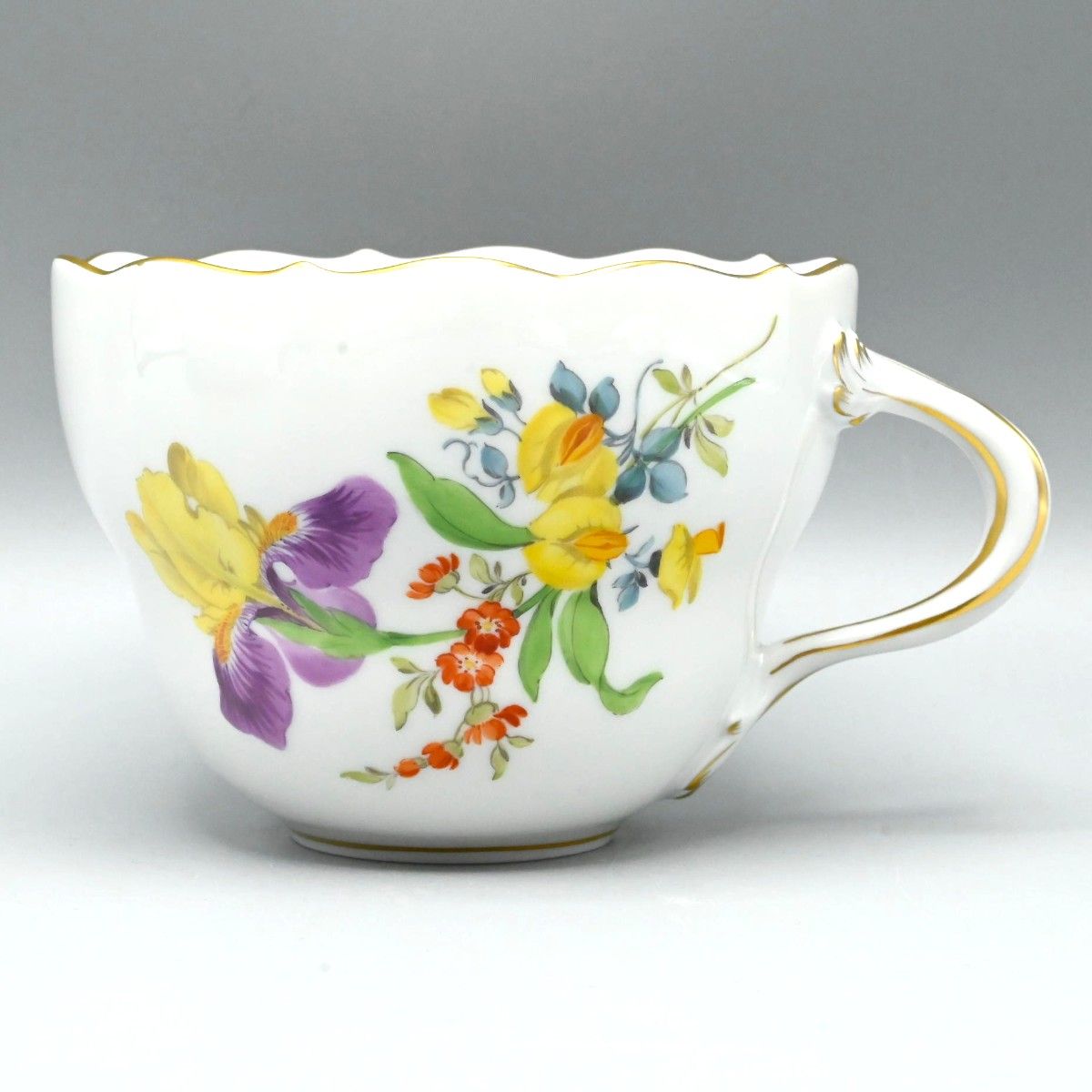 美品 Meissen マイセン ベーシックフラワー カップ&ソーサー セット 