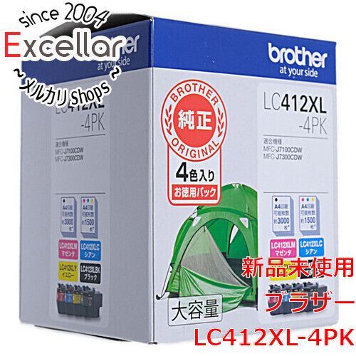 [bn:11] brother　インクカートリッジ 大容量タイプ お徳用4色パック　LC412XL-4PK