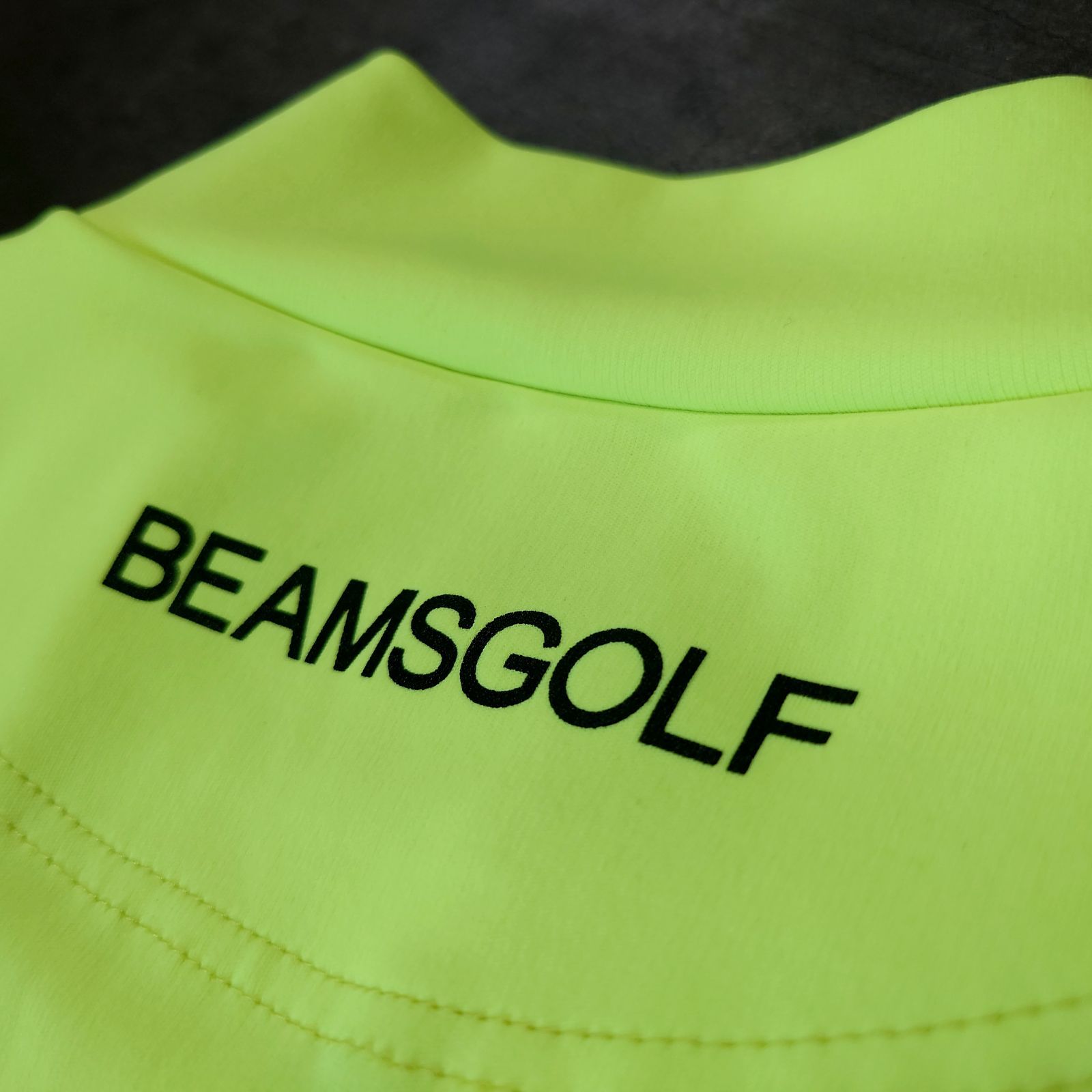 極美品 BEAMS GOLF モックシャツ ORANGE LABEL マルチロゴ