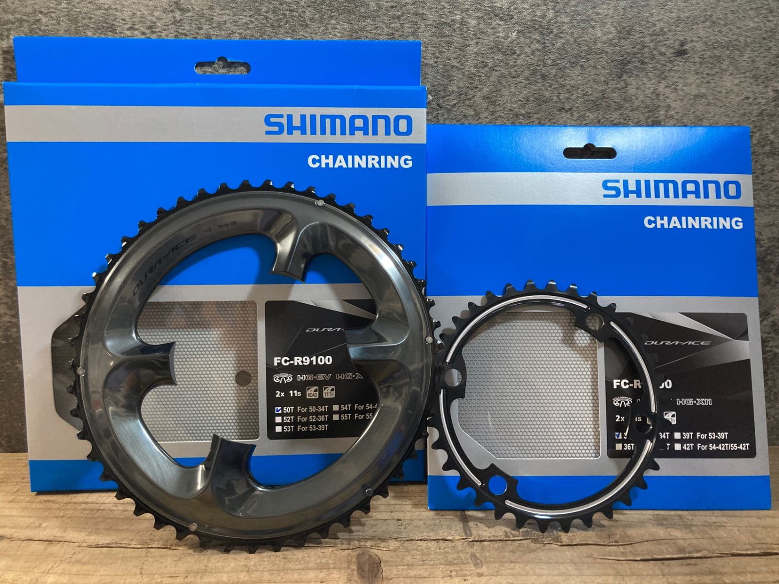 KF495 シマノ SHIMANO デュラエース DURA-ACE FC-R9100 チェーンリング セット 50/34T 未使用