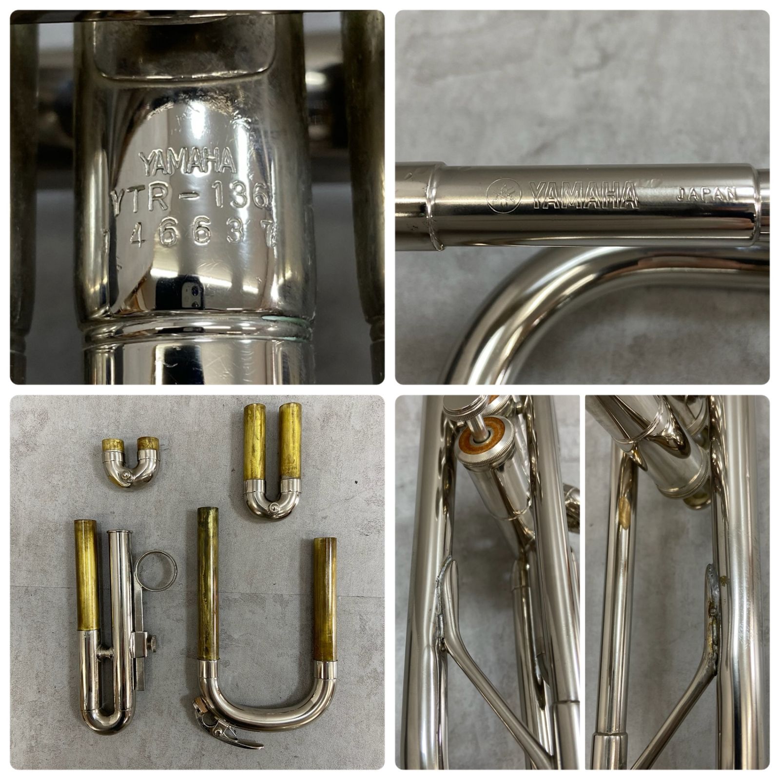 【美品】　YAMAHA ヤマハ　YTR-136 トランペット　管楽器　付属品あり YAMAHA ヤマハ YTR-136 B♭トランペット trumpet 管楽器 Mボア