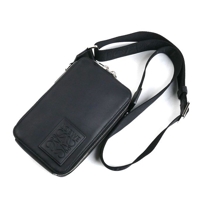 LOEWE ロエベ バーティカル クロスボディポケット ショルダーバッグ ブラック C565S59X01 メンズ 中古 美品