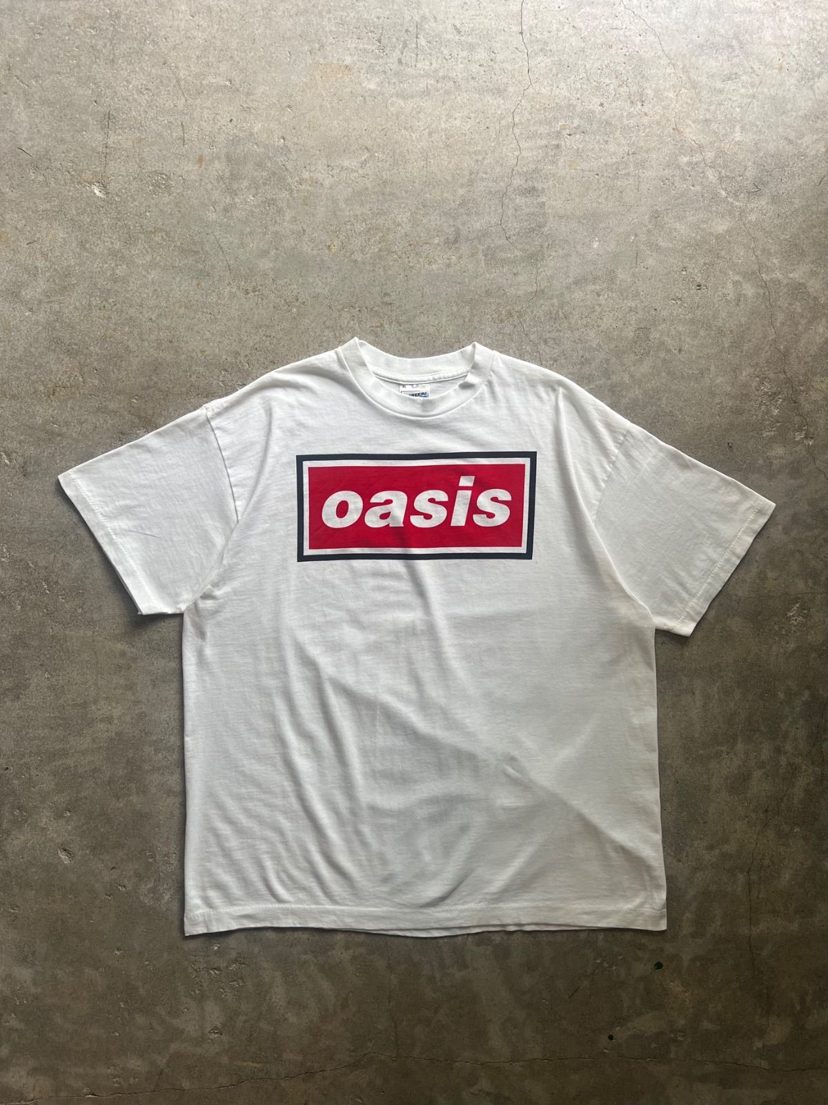 OASIS オアシス ロゴ Tシャツ XL 白 SCREEN STARS - メルカリ