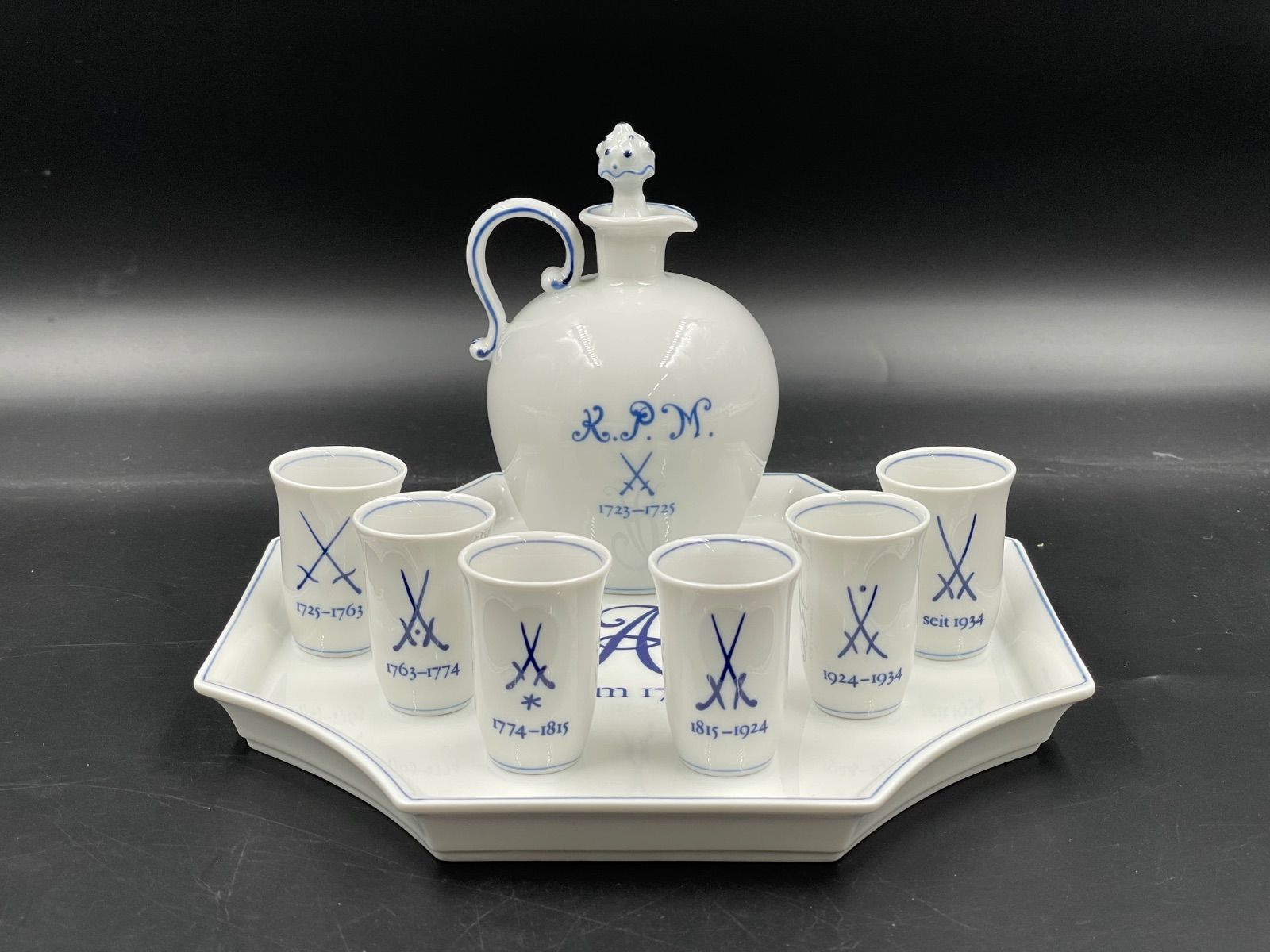H-06007 Meissen マイセン リキュールセット 歴代双剣 極美品