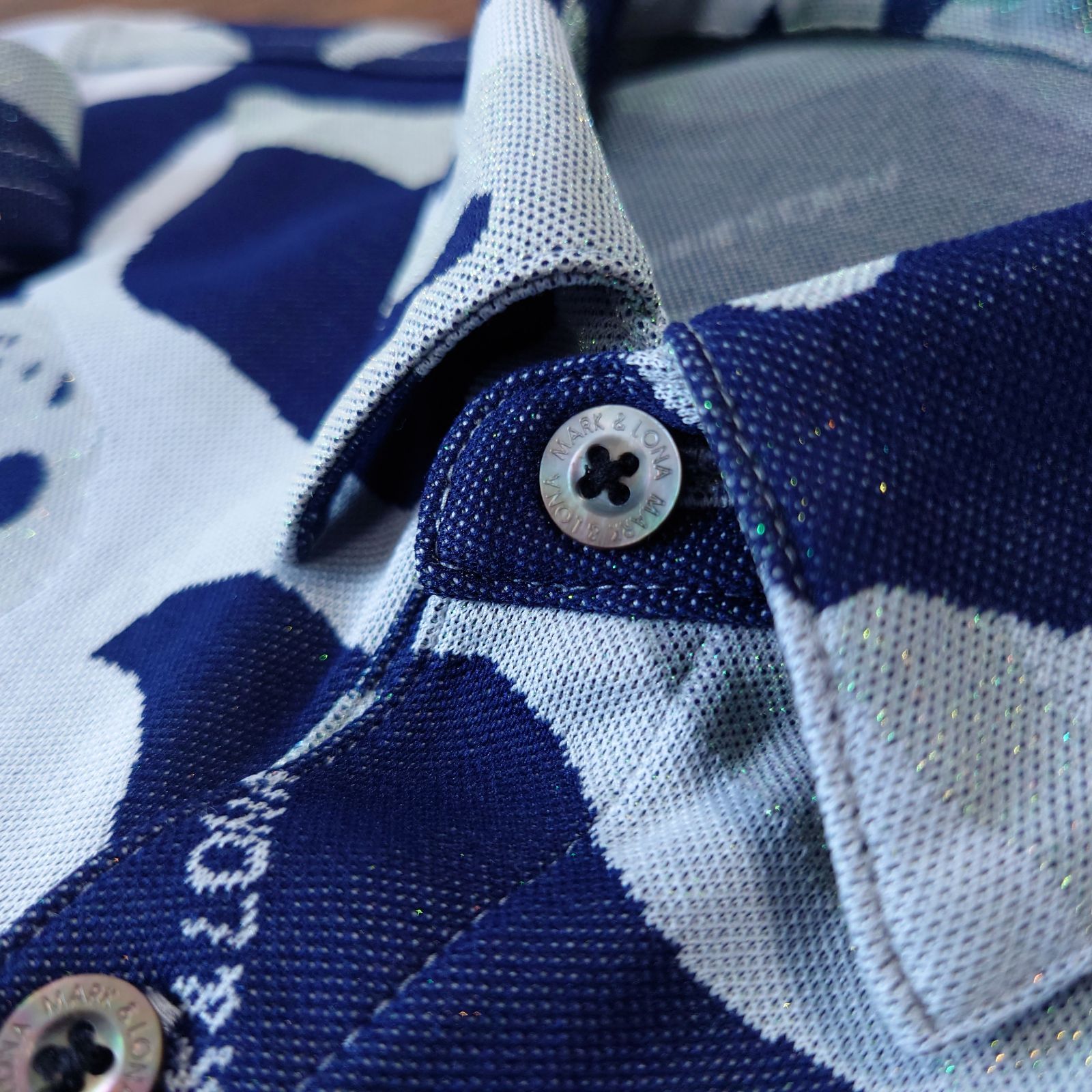 ★美品★MARK & LONA　カモ柄　ポロシャツ　サイズ　48 極美品 MARK&LONA GOLF カモ柄 ポロシャツ スカルカモ ショート