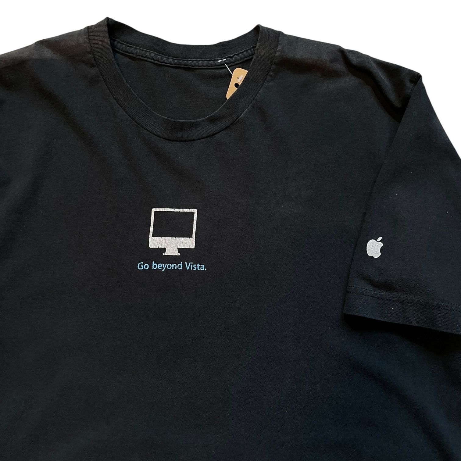 00s APPLE Print S/S Tee 黒 L相当 アップル Tシャツ 企業物 非売品