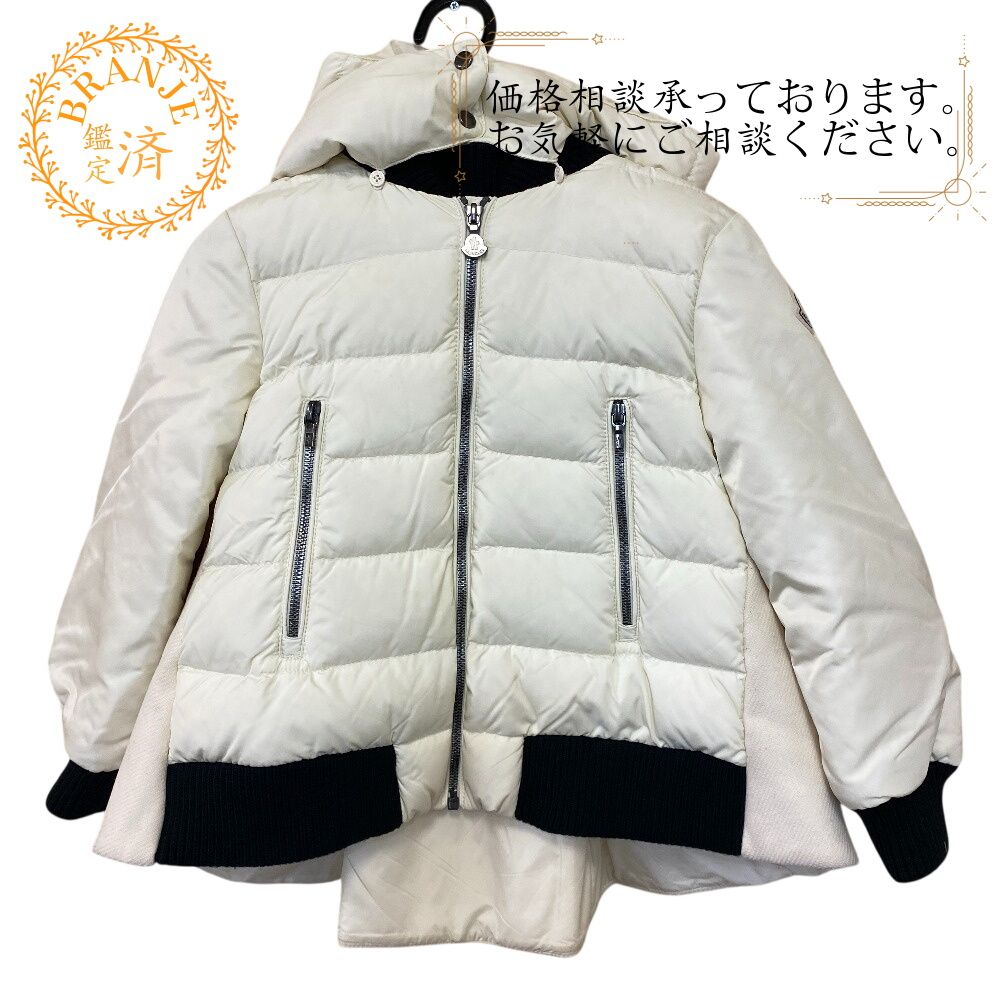 MONCLER モンクレール D29544686385 68352 フード付き MARGOT マルゴー ナイロン ダウンジャケット ホワイト キッズ